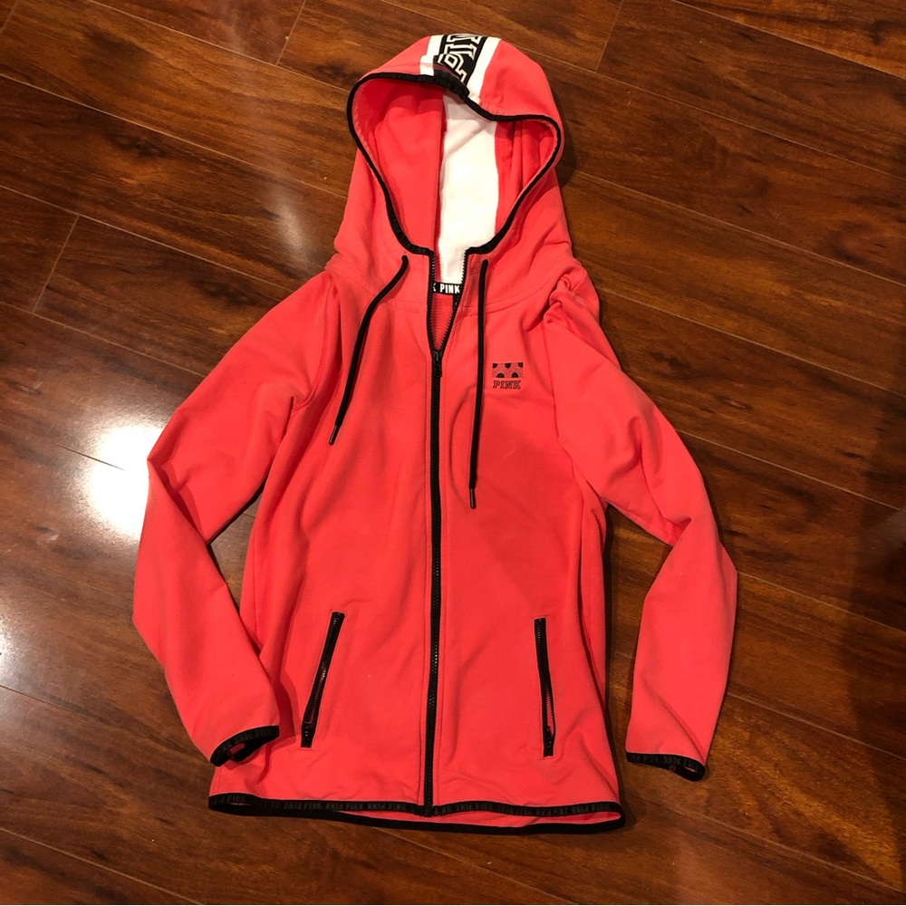 VS PINK Pink Zip-Up Hoodie Size Small